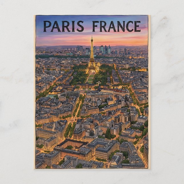 Postal París Francia Viajes  (Anverso)