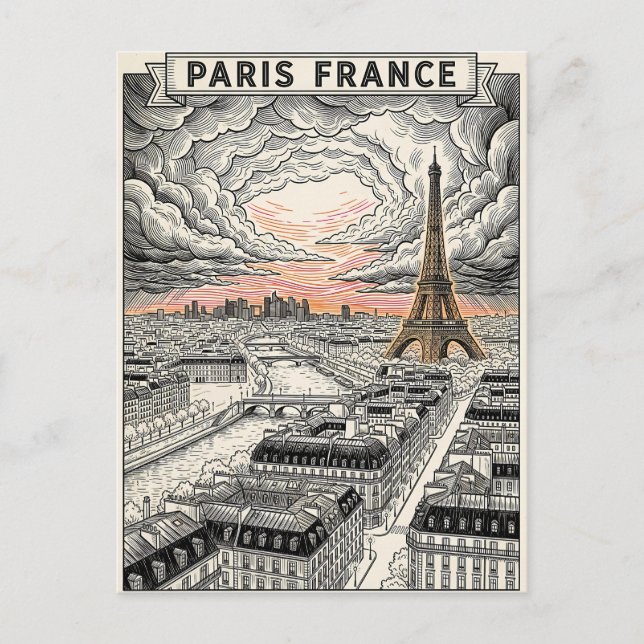 Postal París Francia Viajes  (Anverso)