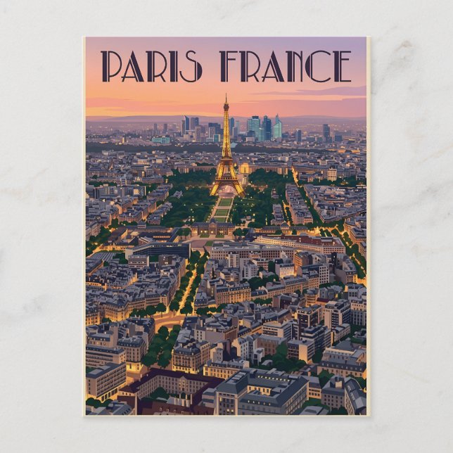 Postal París Francia Viajes  (Anverso)