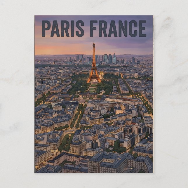 Postal París Francia Viajes  (Anverso)