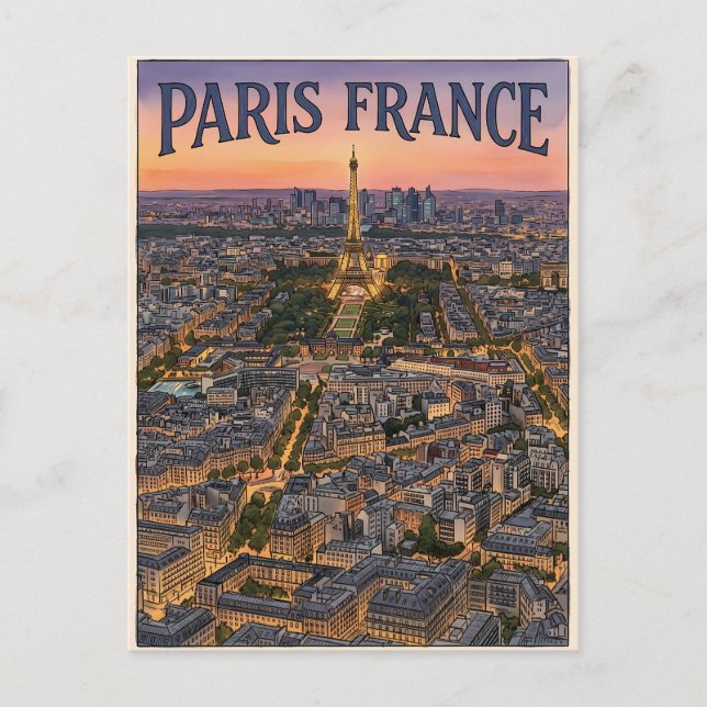 Postal París Francia Viajes  (Anverso)