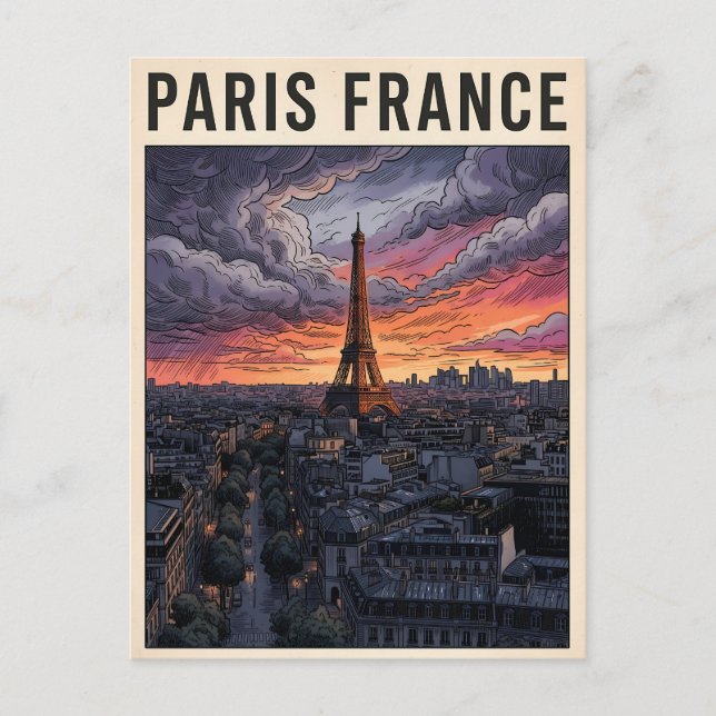 Postal París Francia Viajes  (Anverso)