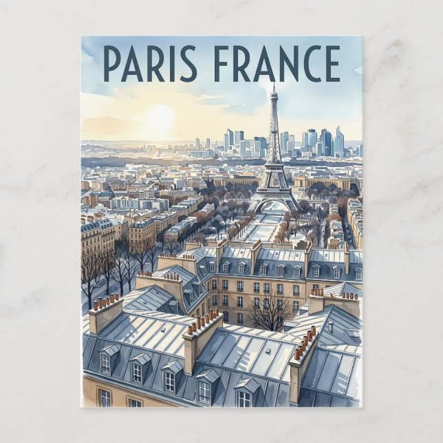 Postal París Francia Viajes  (Anverso)