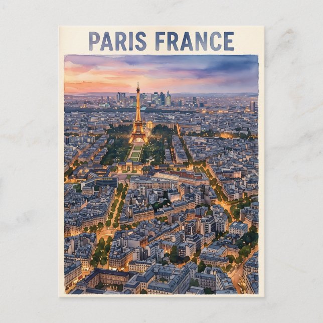 Postal París Francia Viajes  (Anverso)