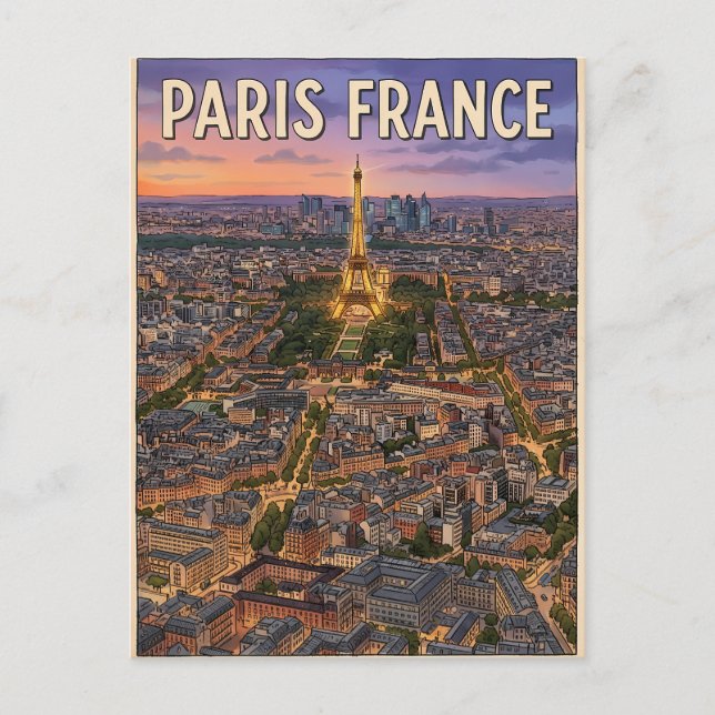 Postal París Francia Viajes  (Anverso)