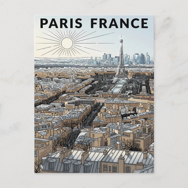 Postal París Francia Viajes  (Anverso)