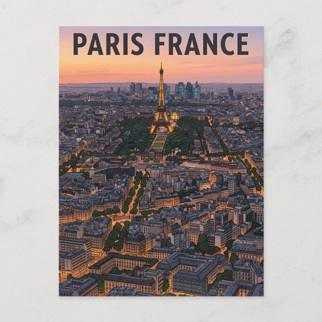 Postal París Francia Viajes  (Anverso)