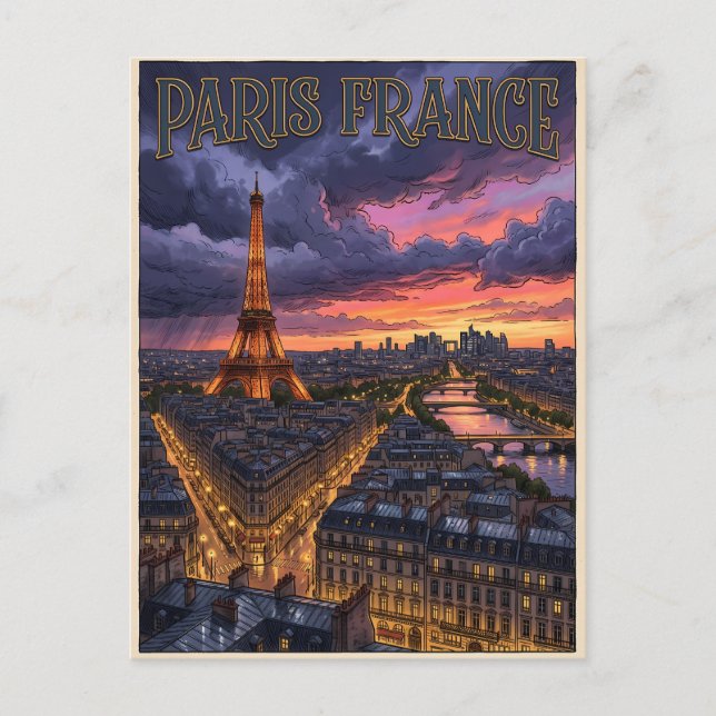 Postal París Francia Viajes  (Anverso)