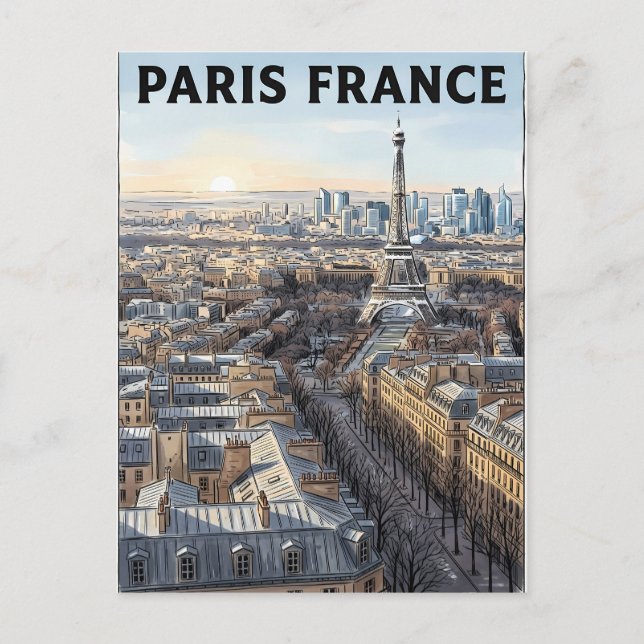 Postal París Francia Viajes  (Anverso)