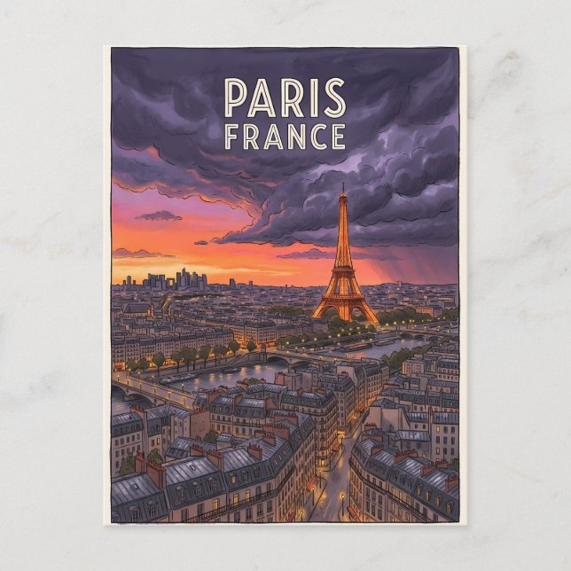 Postal París Francia Viajes  (Anverso)