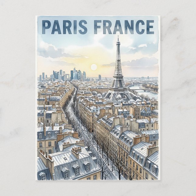 Postal París Francia Viajes  (Anverso)