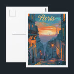 Postal París Francia Vintage Famoso Travel Place<br><div class="desc">París Francia Vintage Famoso Travel Place</div>