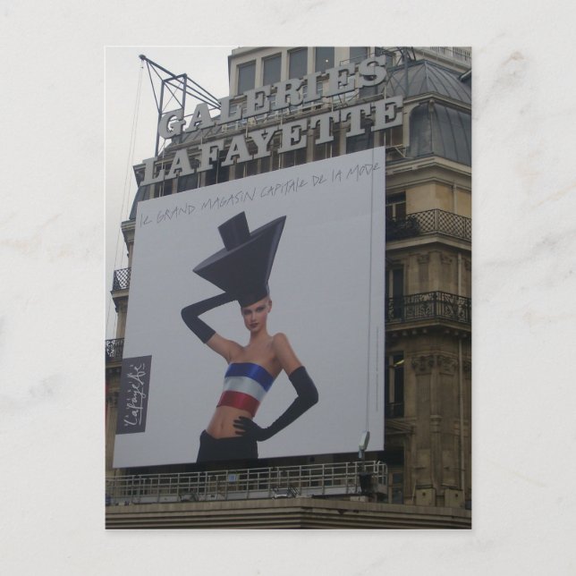 Postal París - Galerías Lafayette (Anverso)