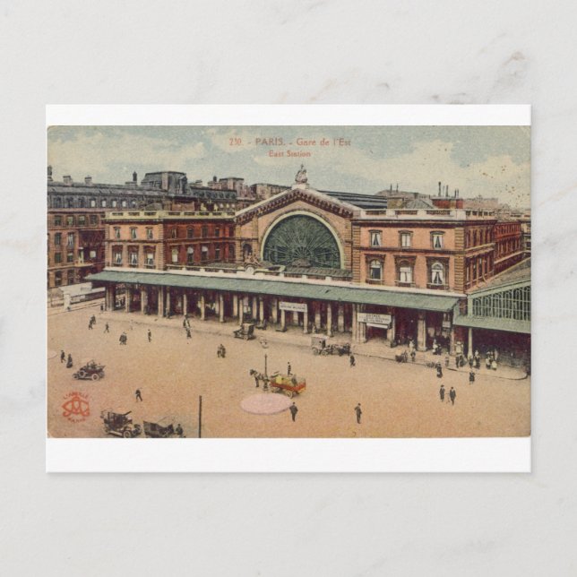 Postal París Gare de L'Est (Anverso)