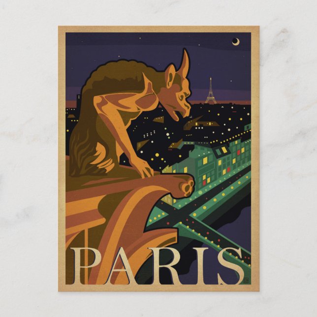 Postal París - Gargoile (Anverso)