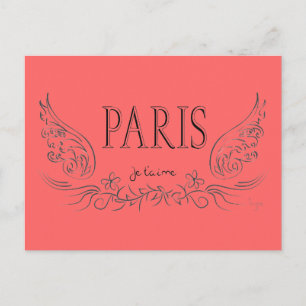 Postal PARIS Je t'aime (te amo)