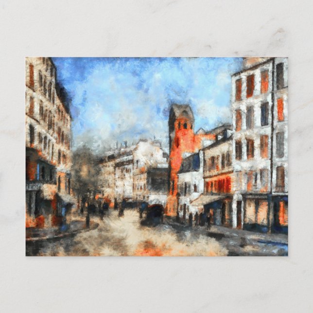 Postal Paris, la rue des Abbesses (Anverso)