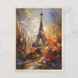 Postal París La Torre Eiffel Resumen De La Pintura De Ace