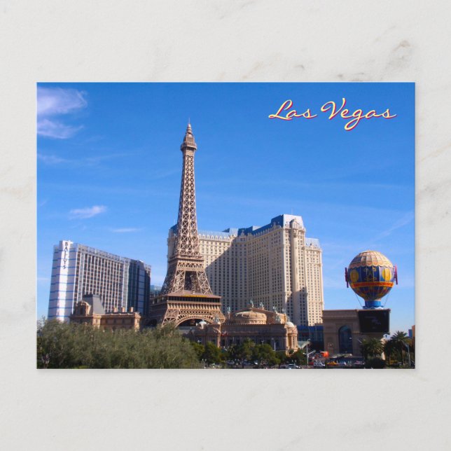 Postal París, Las Vegas (Anverso)