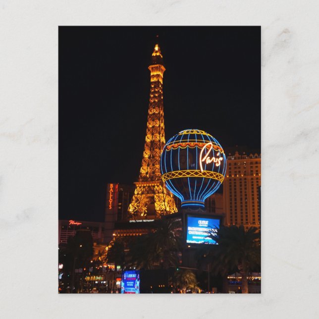 Postal Paris Las Vegas Hotel & Casino #2 Postcard (Anverso)