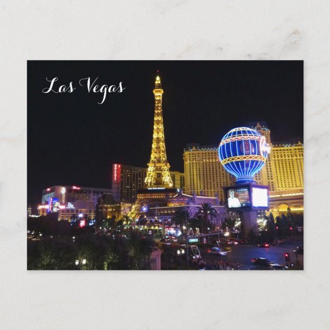 Postal Paris Las Vegas Hotel & Casino #3 Postcard (Anverso)