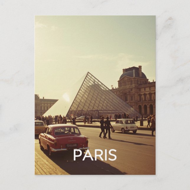 Postal París Louvre (Anverso)