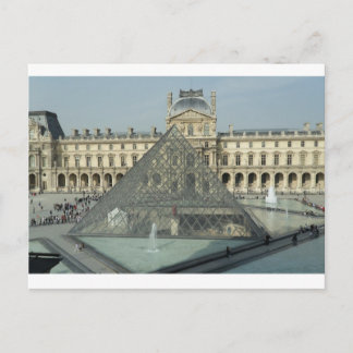 Postal Paris Louvre Glass