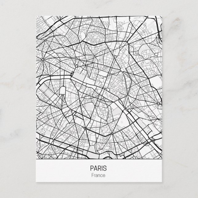 Postal París minimalista Francia (Anverso)