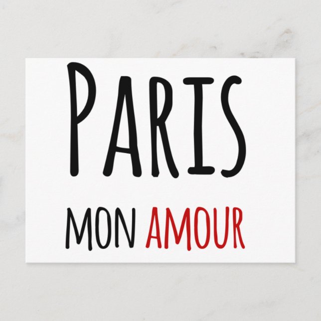 Postal París, mon amour (Anverso)