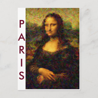 Postal Paris Mona Lisa
