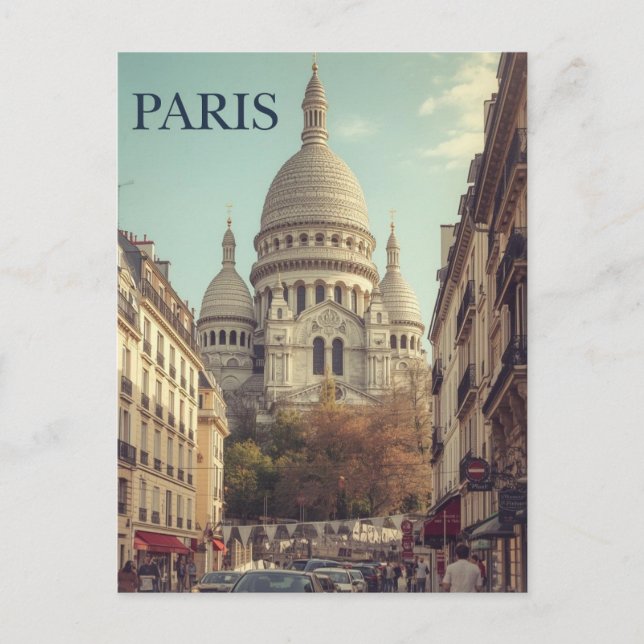 Postal París Montmartre (Anverso)
