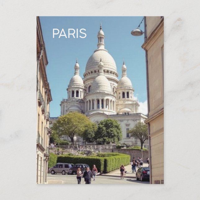 Postal Paris Montmartre (Anverso)