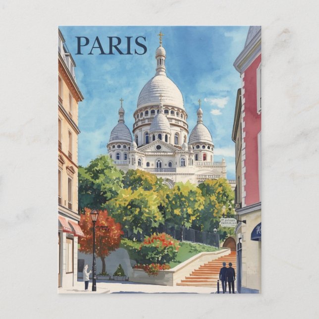Postal París Montmartre (Anverso)