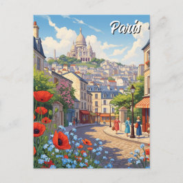 Postal Paris Montmartre Postcard
