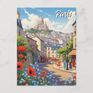 Postal Paris Montmartre Postcard