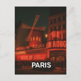 Postal Paris Moulin Rouge