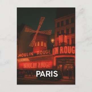 Postal Paris Moulin Rouge