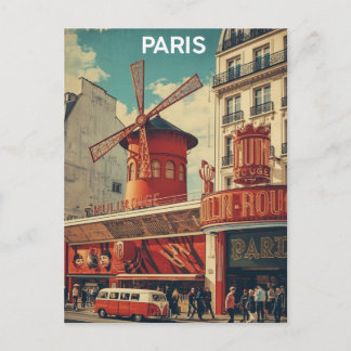Postal Paris Moulin Rouge
