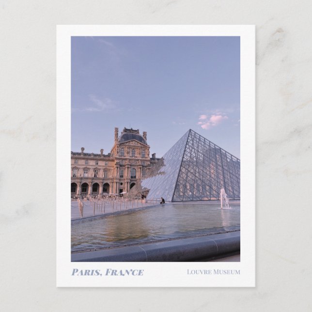 Postal París, Museo del Louvre | Viaje (Anverso)