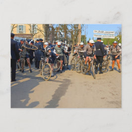 Postal París-Niza Ciclistas Auxerre Yonne Francia 1933