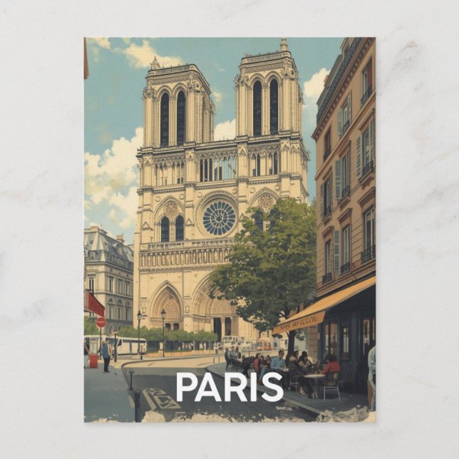 Postal París Notre Dame (Anverso)