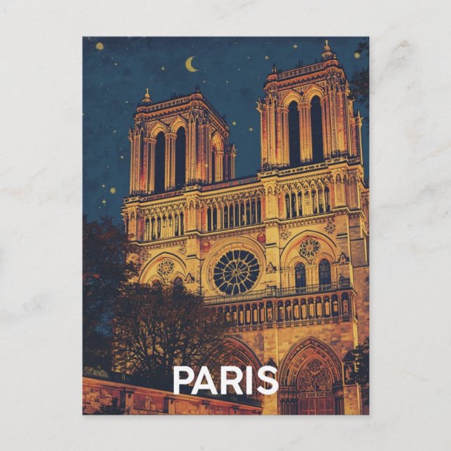 Postal París Notre Dame (Anverso)