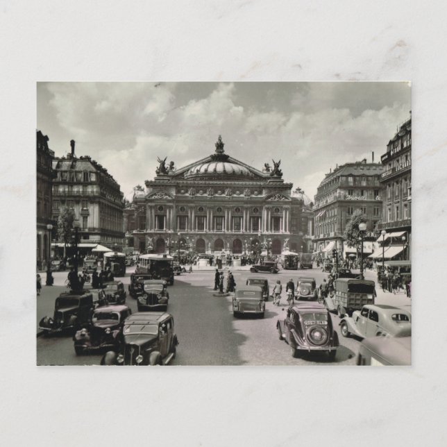 Postal París, Ópera, 1930 (Anverso)