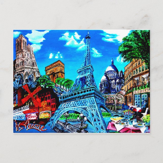 Postal Paris Postkarte (Anverso)