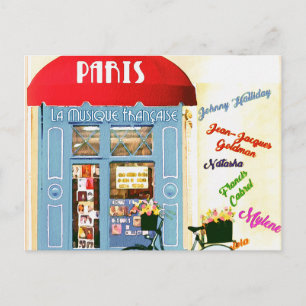 Postal París Publicidad de Viajes Turísticos Vintage