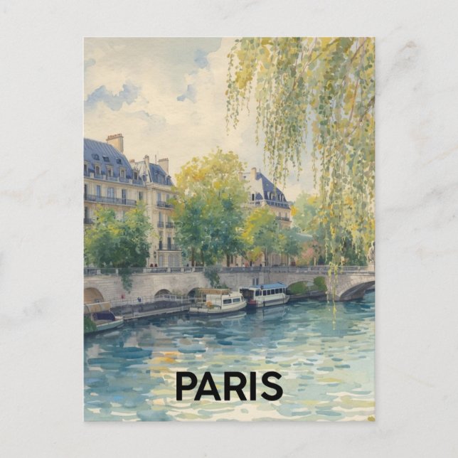 Postal Paris Seine (Anverso)