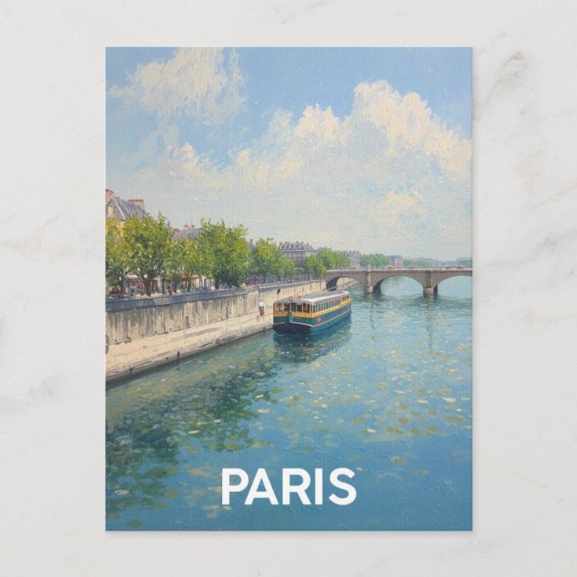 Postal París Sena (Anverso)