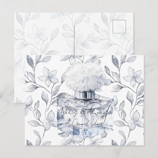 Postal París siempre es una buena idea perfume deja (Anverso / Reverso)
