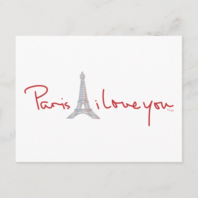 Postal París te amo (Anverso)