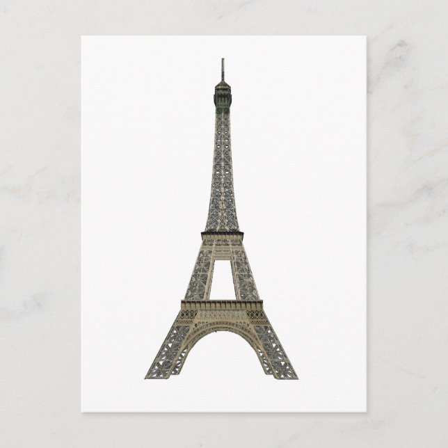 Postal París: Torre Eiffel: Dibujo de vectores: (Anverso)